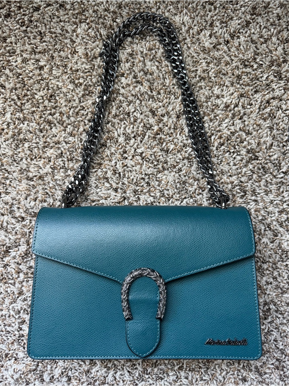 Teal Leather Bag